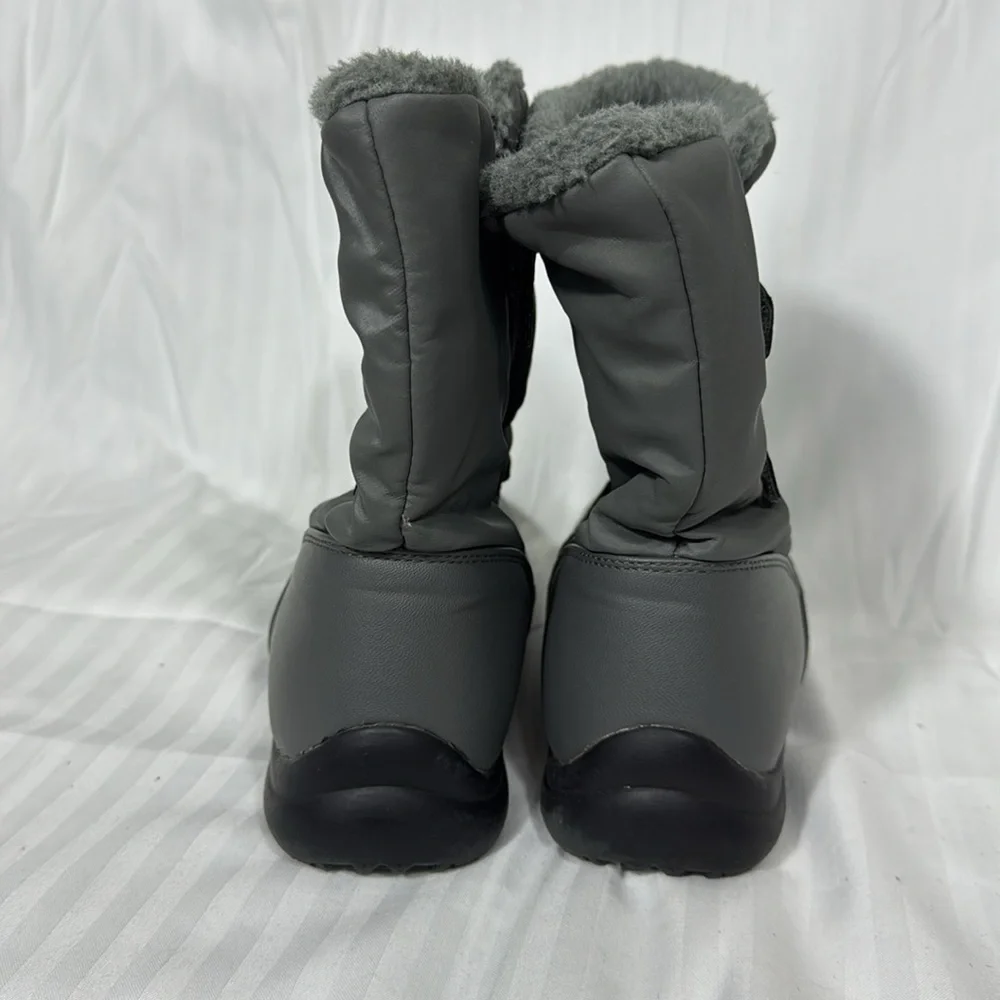 TOTES Waterproof Weather Boots Insulated Faux Fur Lined Gray Women's Size7.5